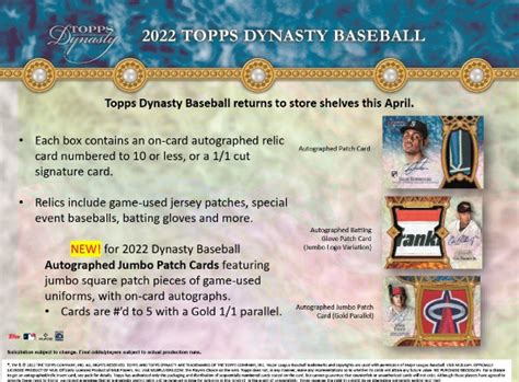 Boxes per case Hobby 12. . 2022 topps dynasty baseball checklist